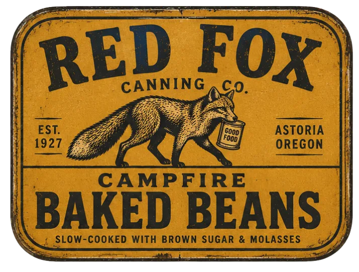Campfire Baked Beans label