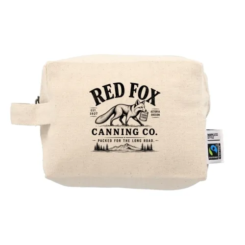 Red Fox Canning Co. / Fairtrade Cotton Canvas Zip Pouch (M)