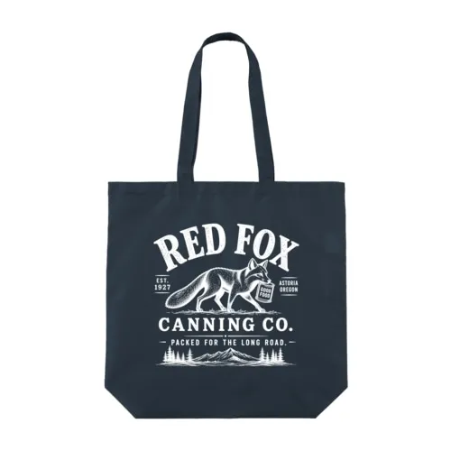 Red Fox Canning — White / Pocketable Tote with Pouch (M)